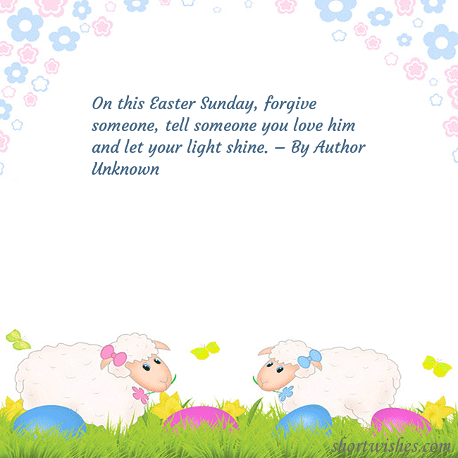 Easter ecard with sheeps