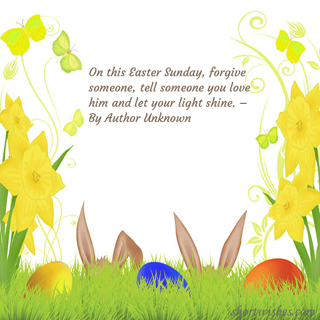 Easter greeting card with narcissus and a bunny