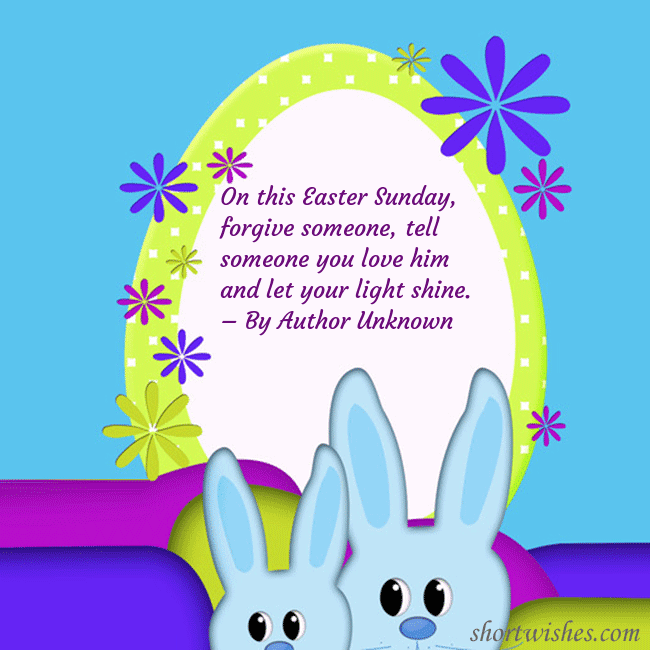 Easter ecards with two rabbits