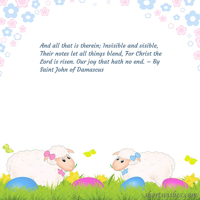 Easter ecard with sheeps