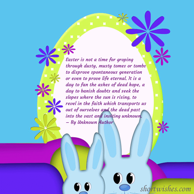 Easter ecards with two rabbits