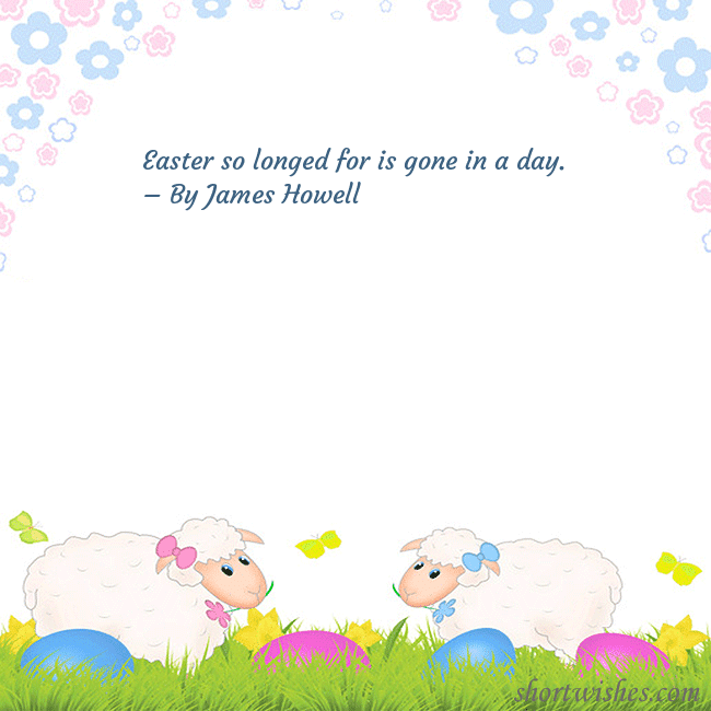 Easter ecard with sheeps