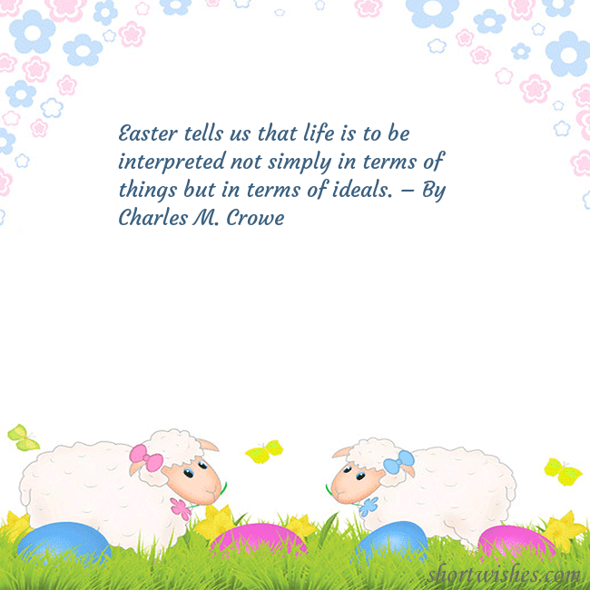 Easter ecard with sheeps