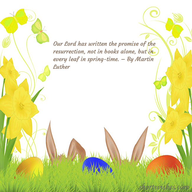 Easter greeting card with narcissus and a bunny