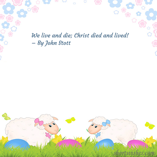 Easter ecard with sheeps