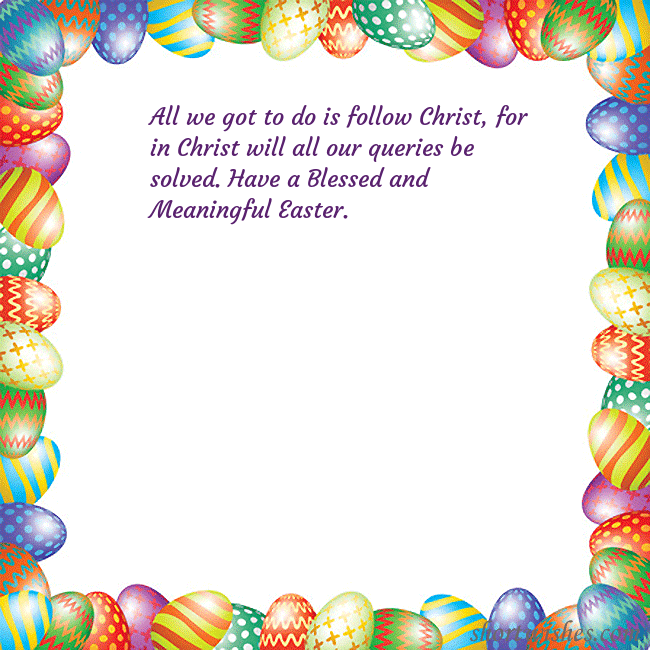 Easter greeting card with colorful eggs