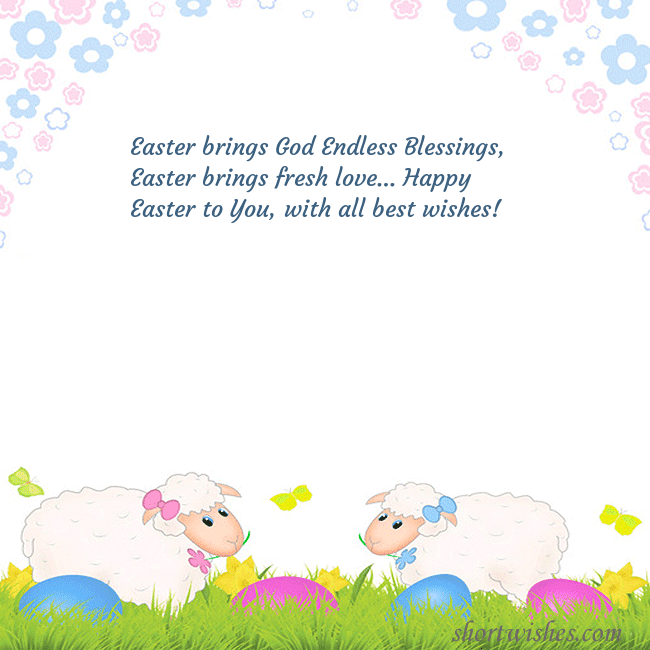 Easter ecard with sheeps