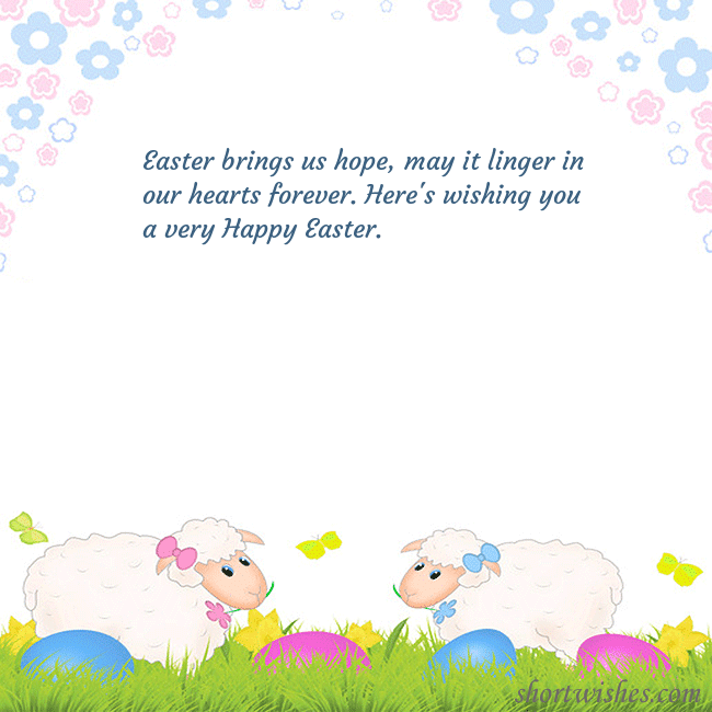 Easter ecard with sheeps