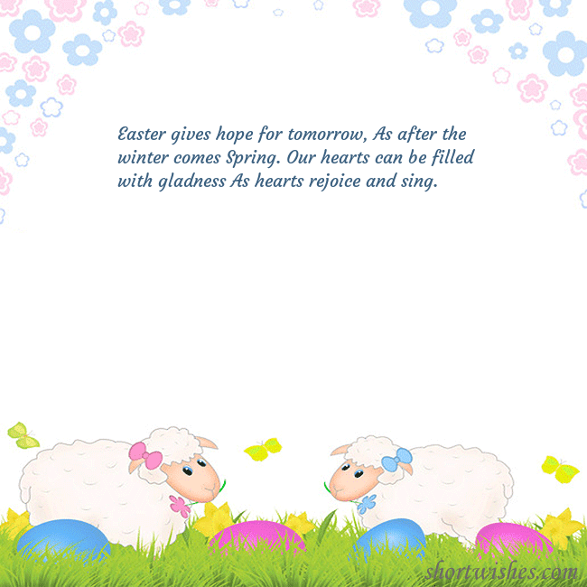 Easter ecard with sheeps