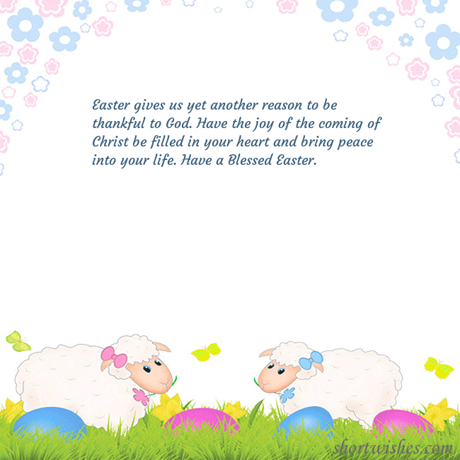 Easter ecard with sheeps