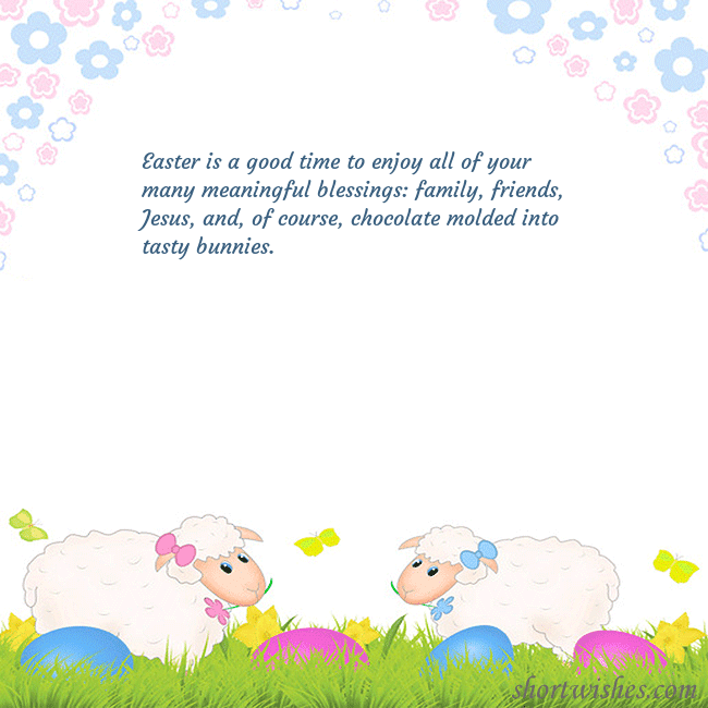 Easter ecard with sheeps