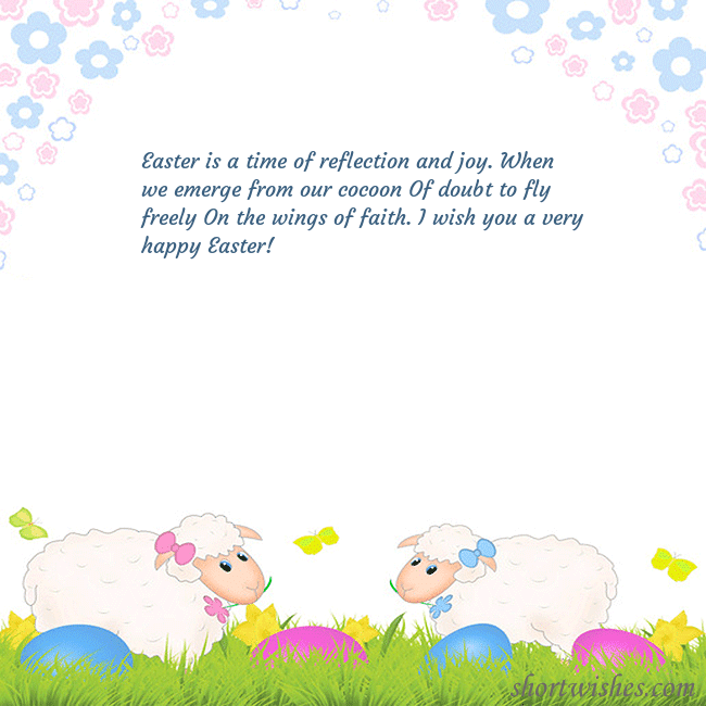 Easter ecard with sheeps