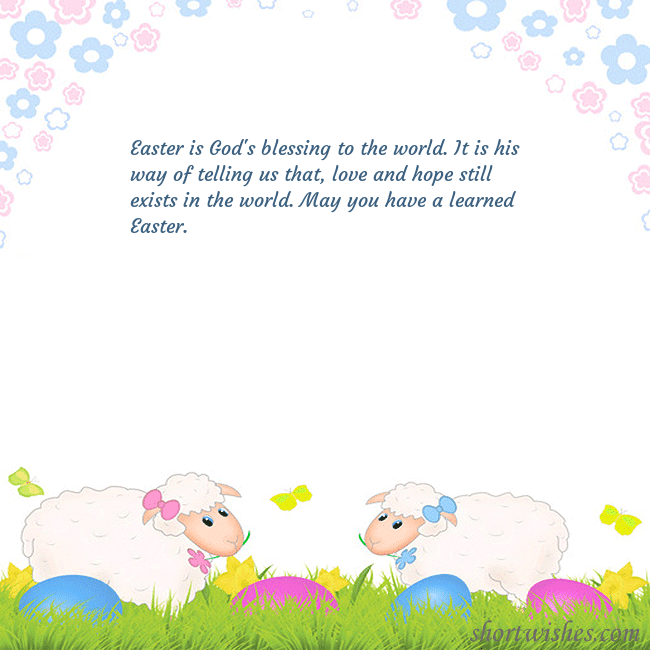 Easter ecard with sheeps