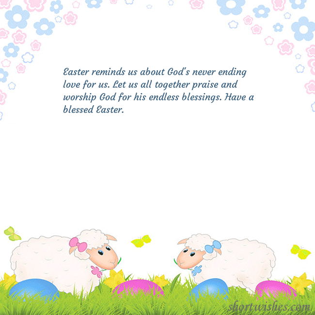 Easter ecard with sheeps