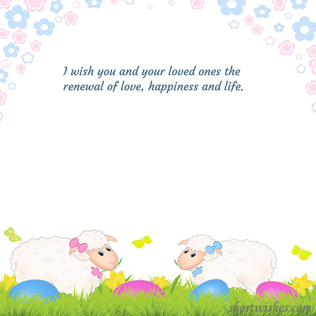 Easter ecard with sheeps