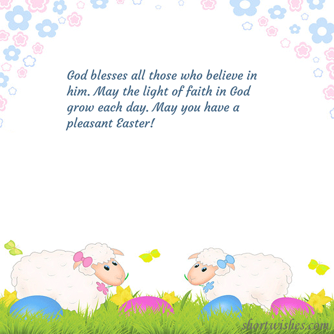 Easter ecard with sheeps