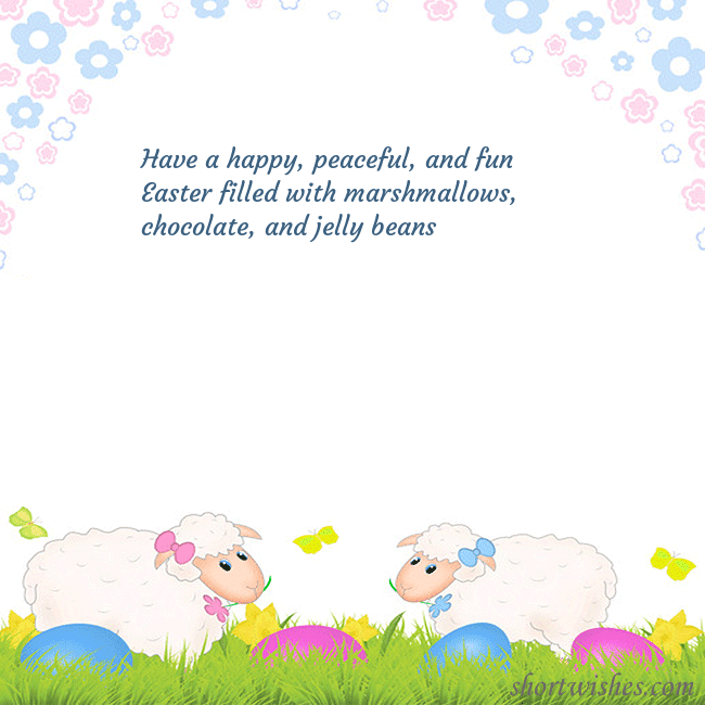 Easter ecard with sheeps