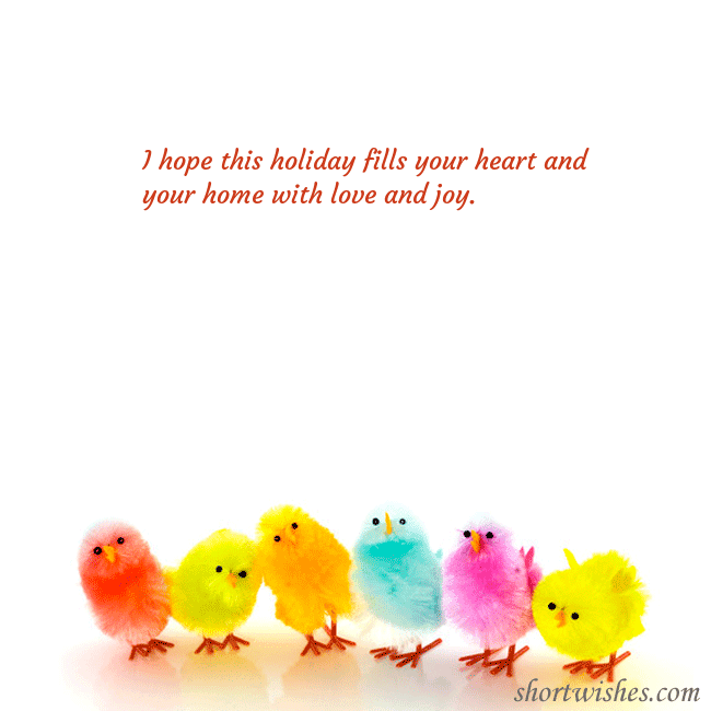 Easter greeting ecard with colorful chickens