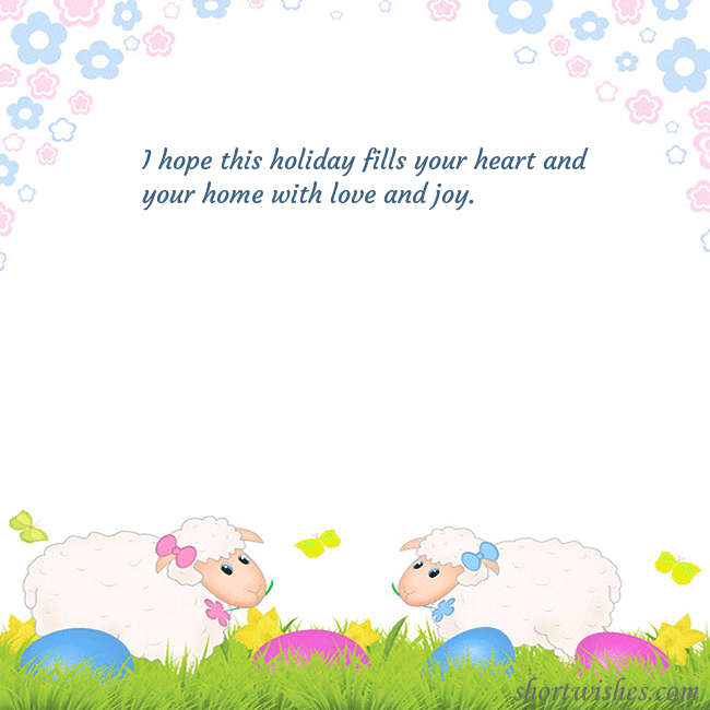 Easter ecard with sheeps