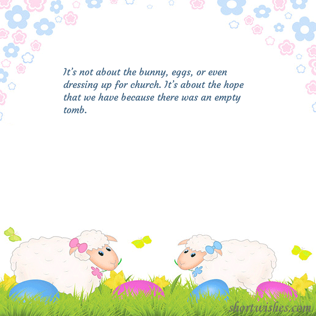 Easter ecard with sheeps