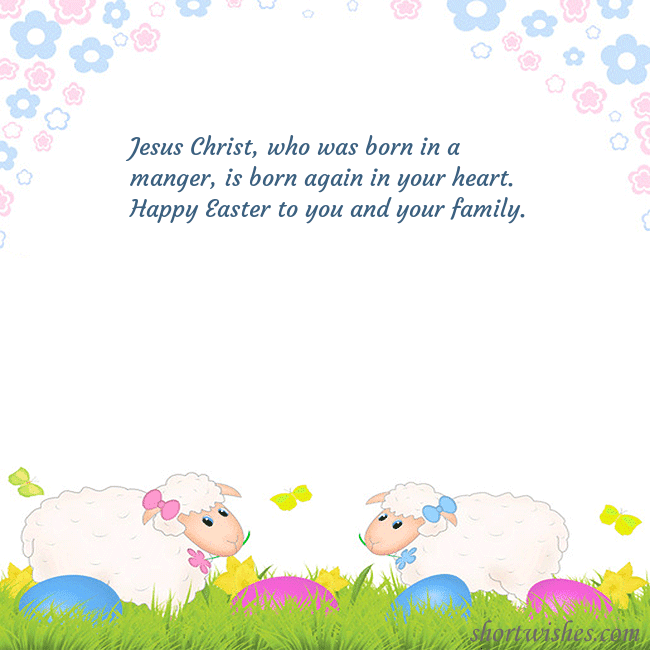 Easter ecard with sheeps