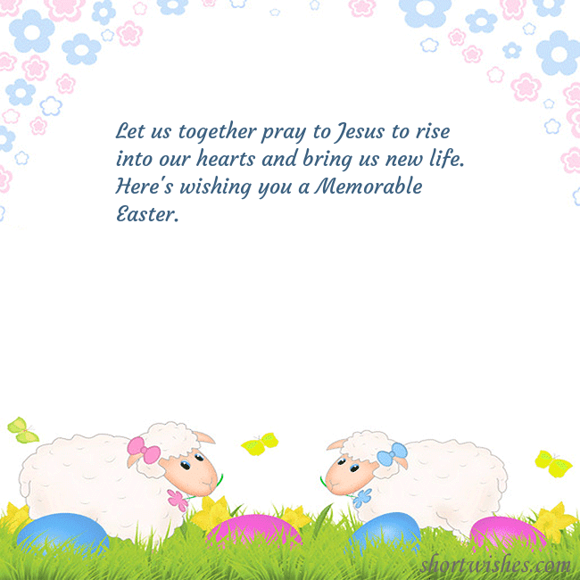 Easter ecard with sheeps