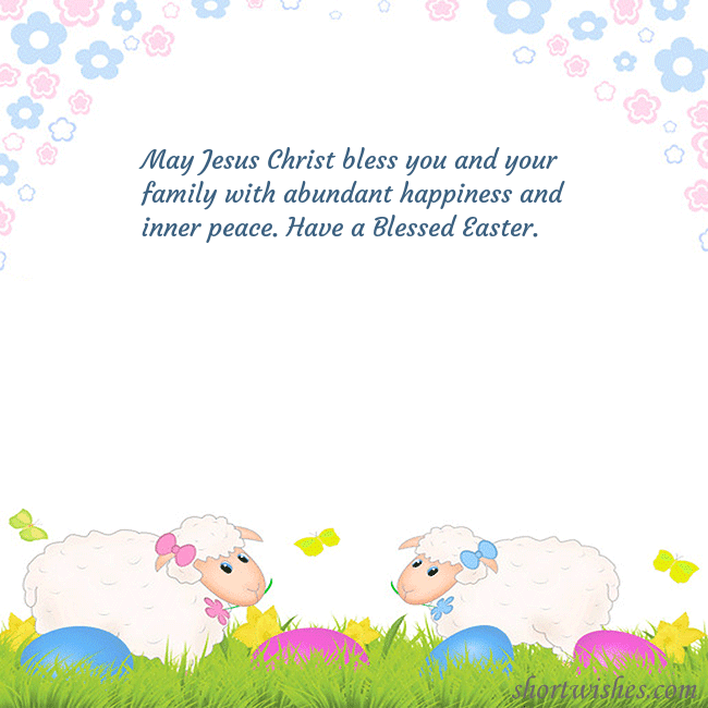 Easter ecard with sheeps