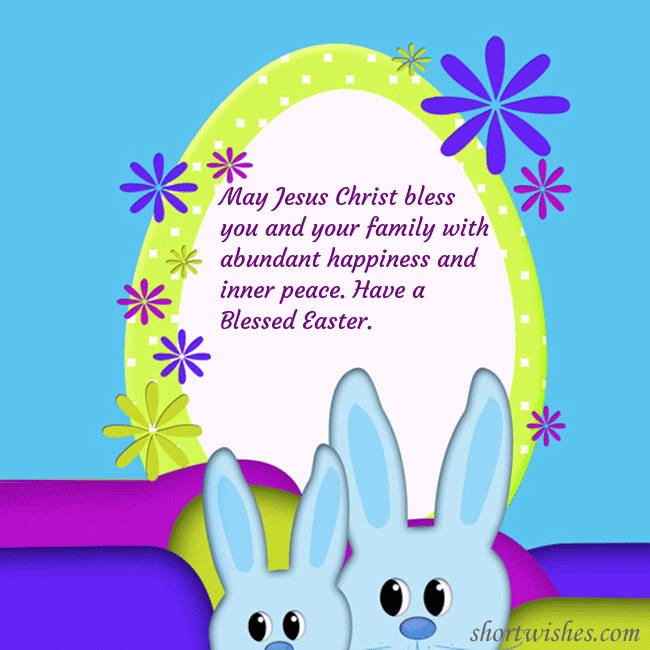 Easter ecards with two rabbits