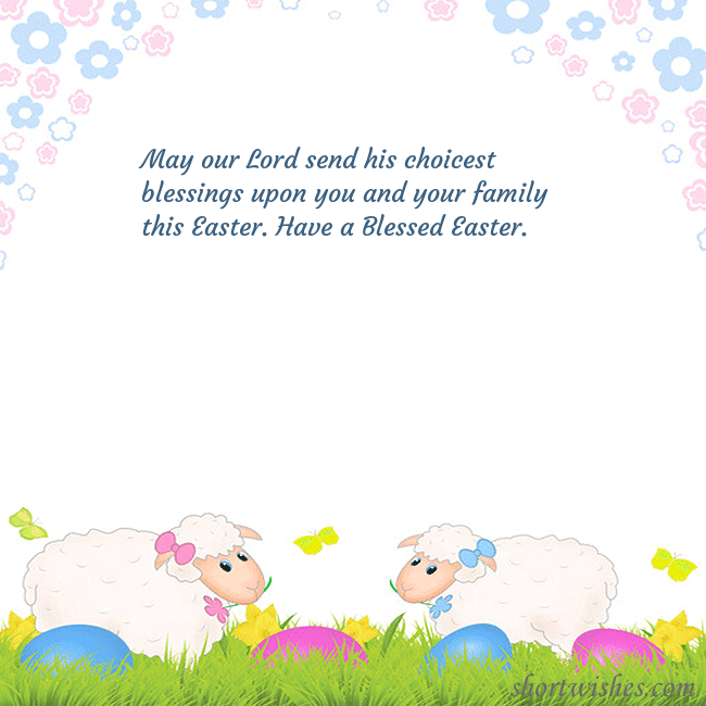 Easter ecard with sheeps