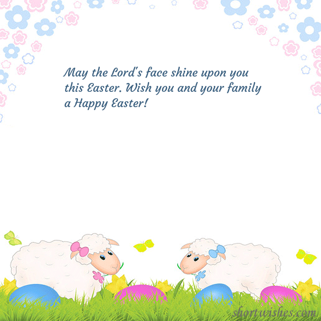 Easter ecard with sheeps