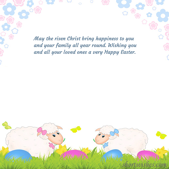 Easter ecard with sheeps