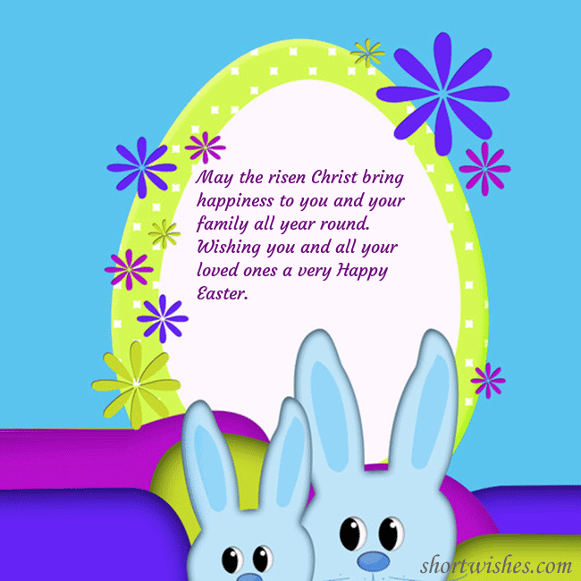 Easter ecards with two rabbits