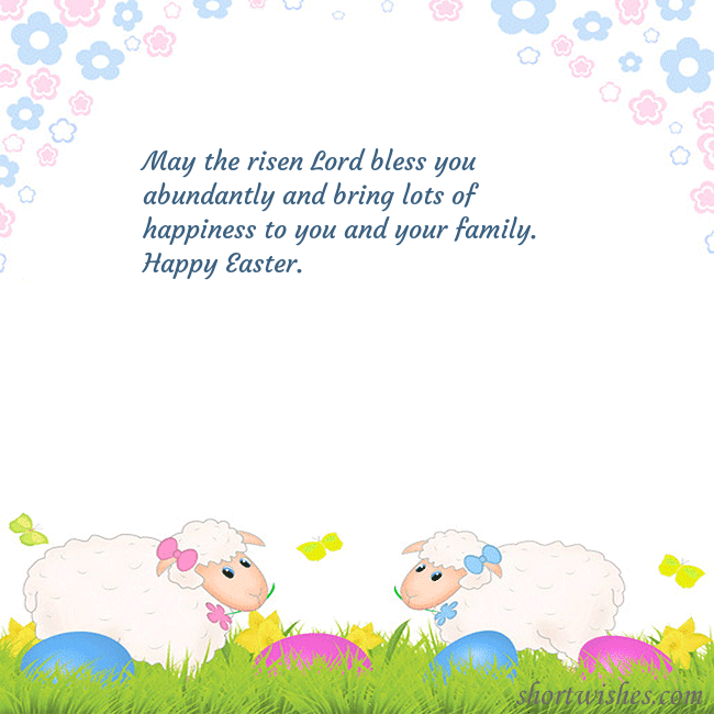 Easter ecard with sheeps