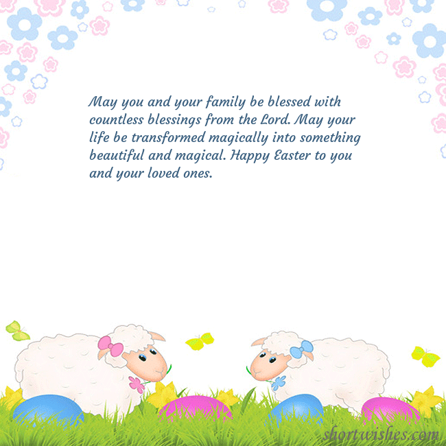 Easter ecard with sheeps