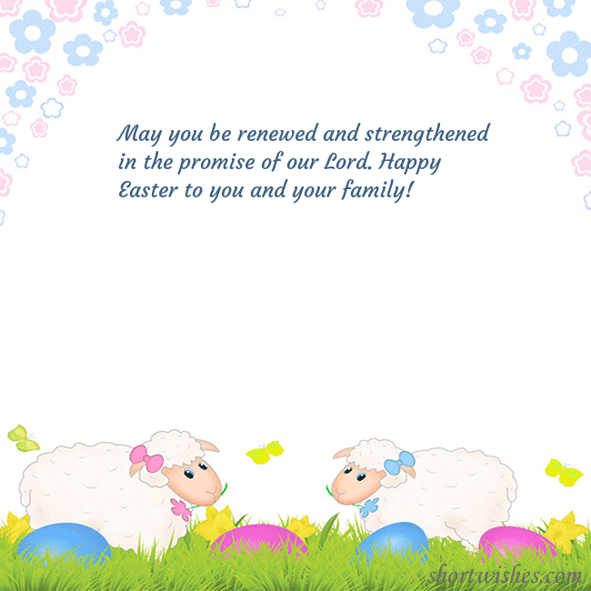 Easter ecard with sheeps