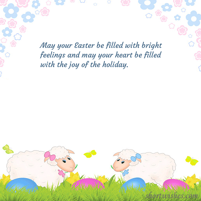 Easter ecard with sheeps