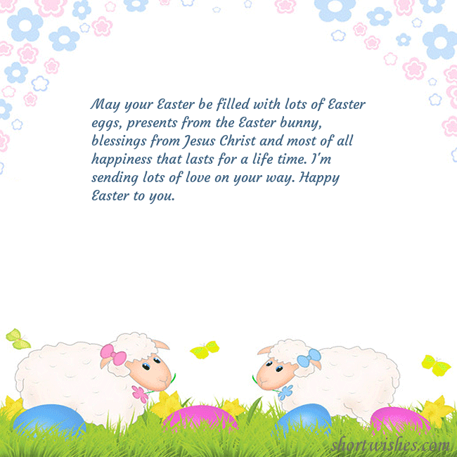 Easter ecard with sheeps