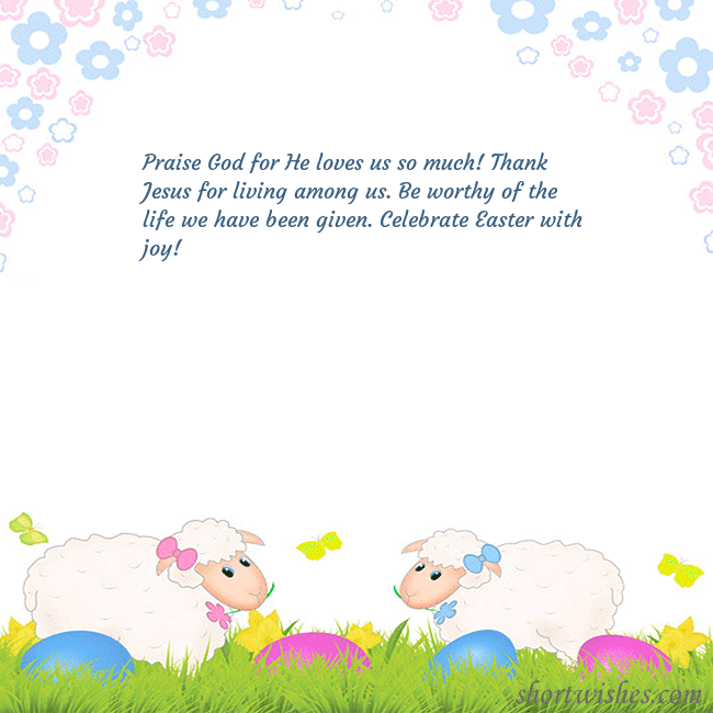 Easter ecard with sheeps