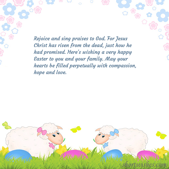 Easter ecard with sheeps