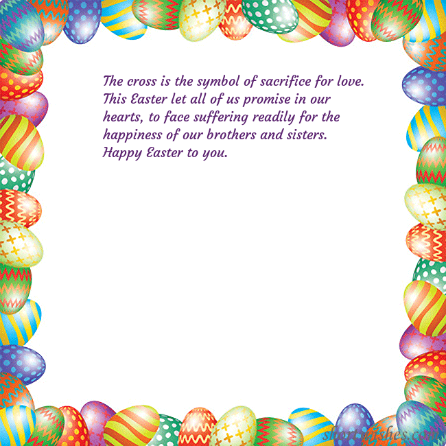 Easter greeting card with colorful eggs