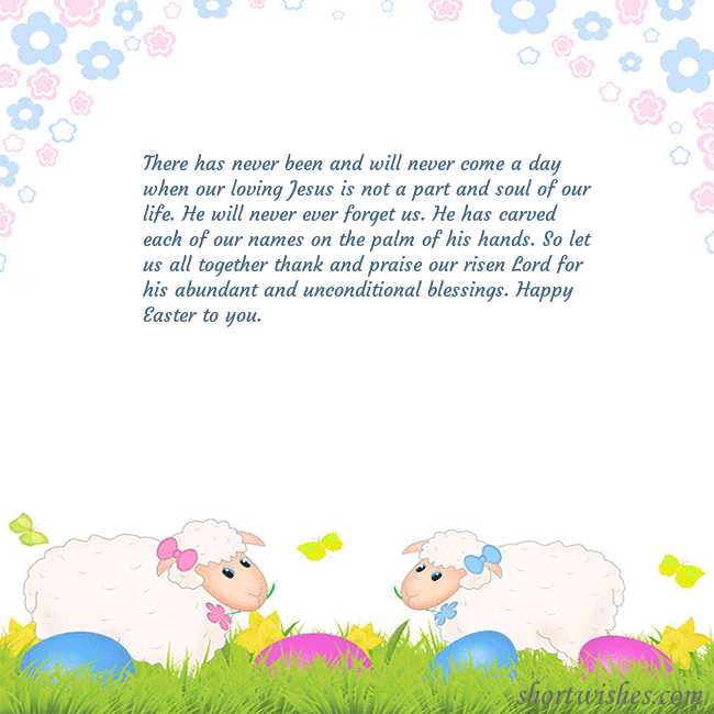 Easter ecard with sheeps