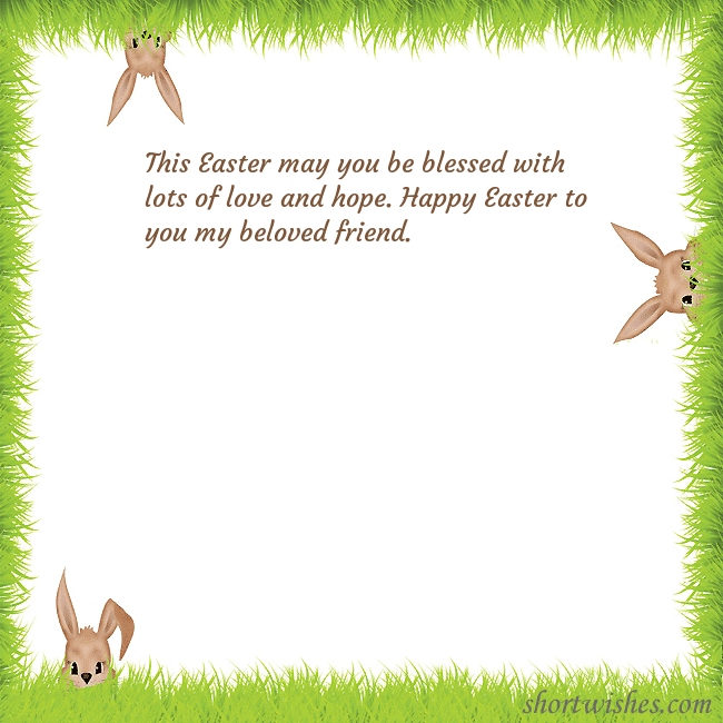 Easter ecards with rabbits