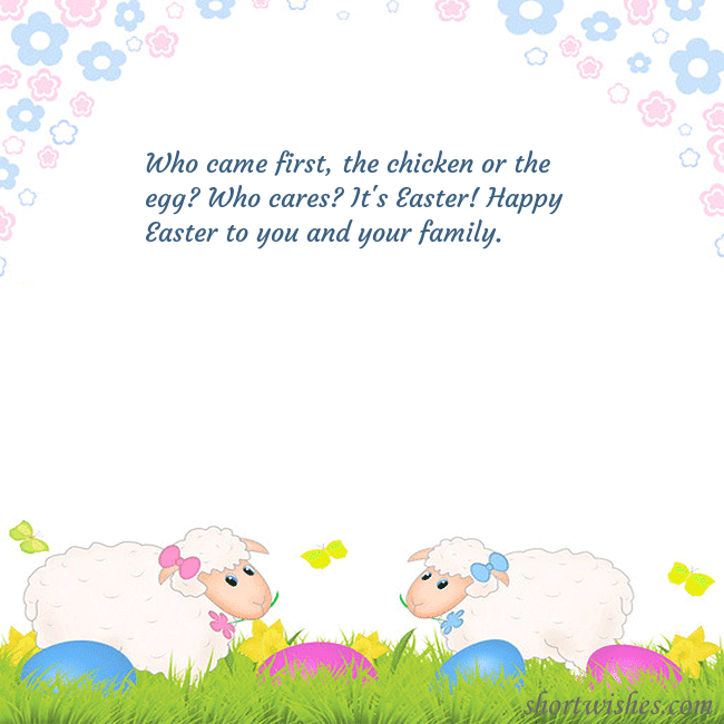 Easter ecard with sheeps