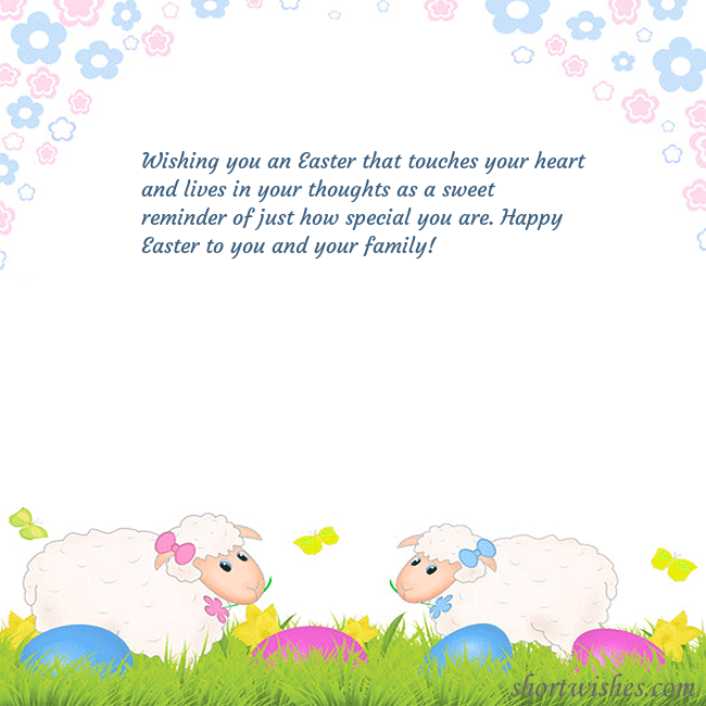 Easter ecard with sheeps