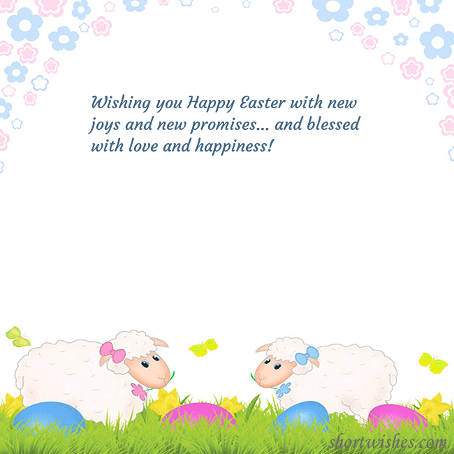Easter ecard with sheeps