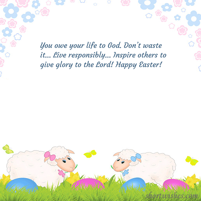 Easter ecard with sheeps