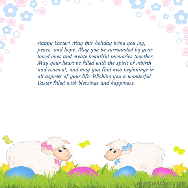 Easter ecard with sheeps