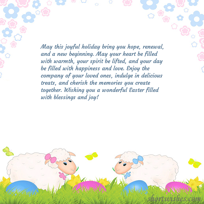 Easter ecard with sheeps