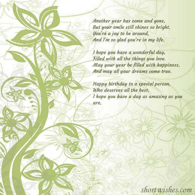 E-card with green painted flowers