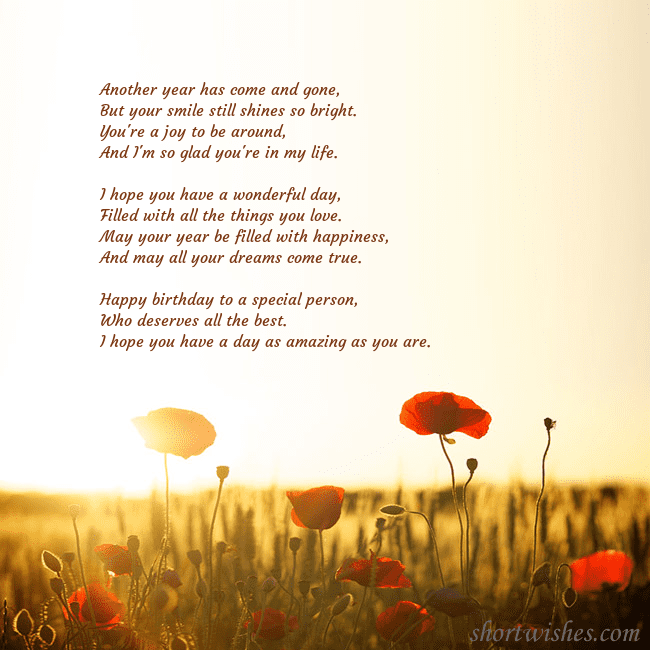 E-card with a field of poppies drowning in the sun